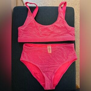 Good American Glittery Pink Bikini Bottom